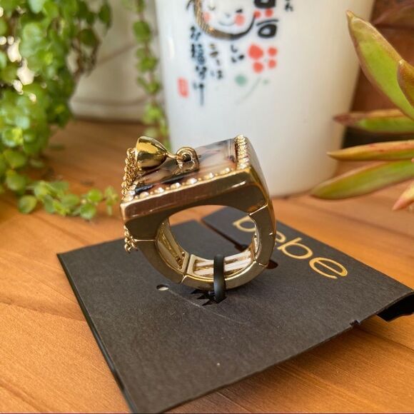 Silver Animal Print ResinTassel bebe Statement Ring $16 each or bundle 3 for $25 - Picture 4 of 7